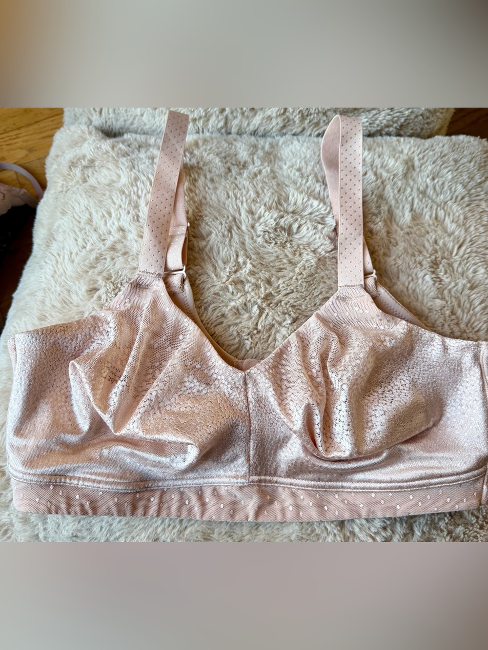Wacoal Back Appeal Wire Free Bra 36DD Rose Dust Pink 852303